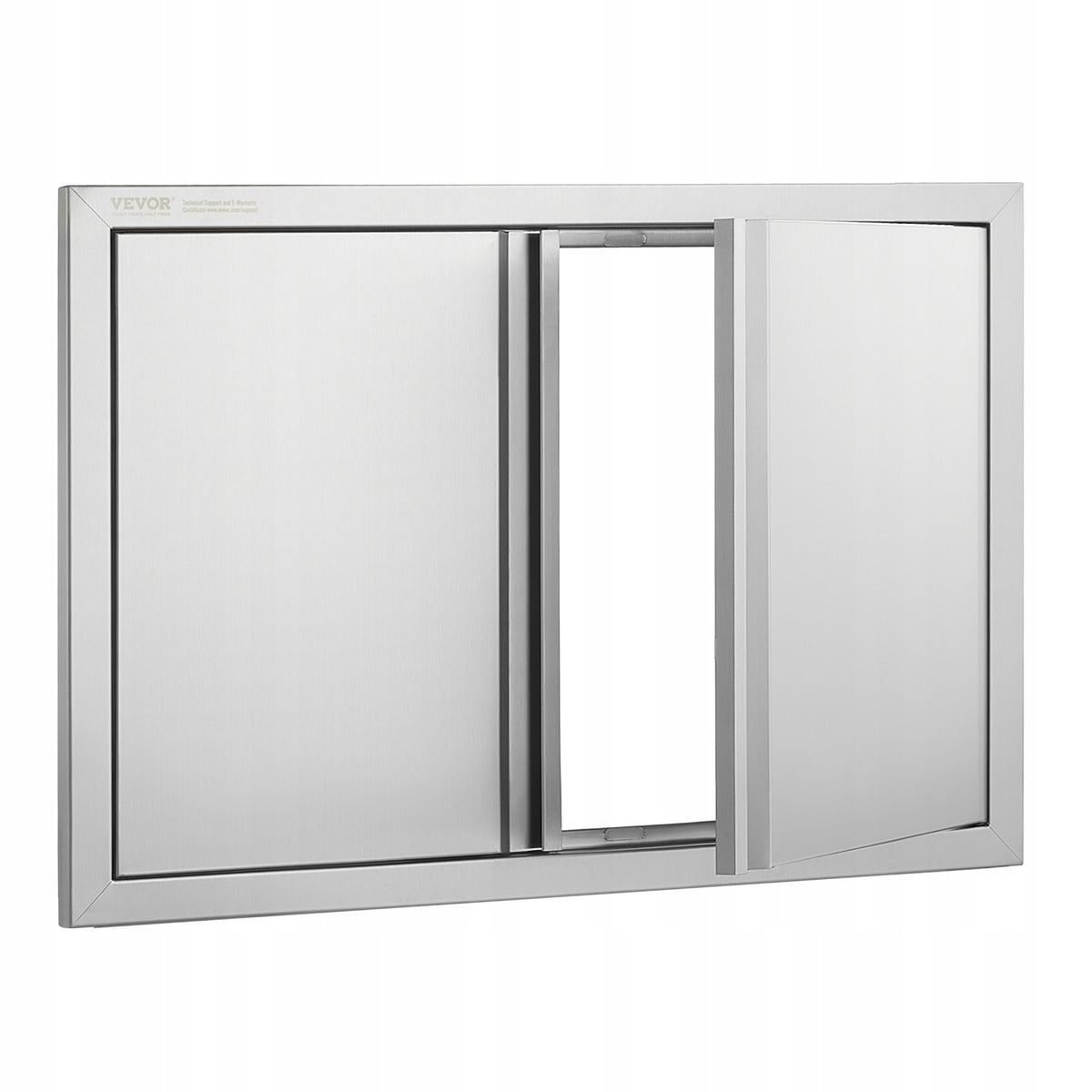 DRZWI DOSTĘPOWE DO GRILLA VEVOR 774X532 MM PODWÓJNE STAL NIERDZEWNA PREMIUM