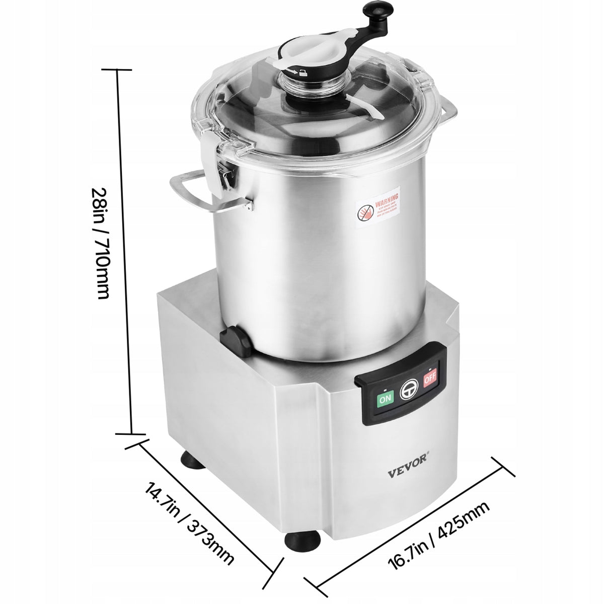 PROFESJONALNY ROBOT KUCHENNY VEVOR 18L 1500W SIEKACZ DO WARZYW STAL