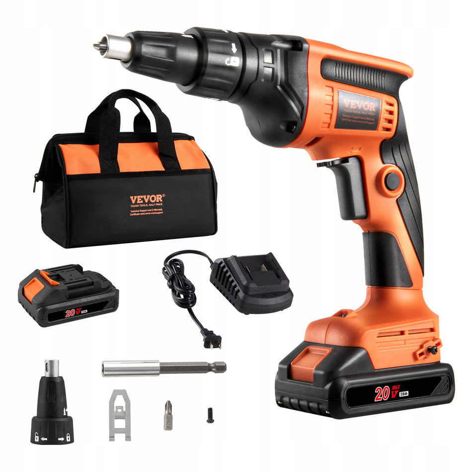 PROFESJONALNA WKRĘTARKA DO PŁYT GIPSOWO-KARTONOWYCH VEVOR 20V 4200RPM