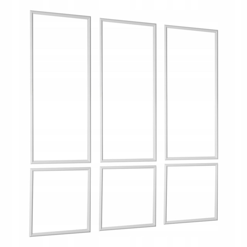 ZESTAW LISTEW ŚCIENNYCH VEVOR 3-CZĘŚCIOWY 61X61 I 61X138 CM BIAŁY PREMIUM