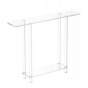 VEVOR STOLIK KONSOLOWY AKRYLOWY PRZEZROCZYSTY 2 POZIOMY MOCNY 100X80 CM