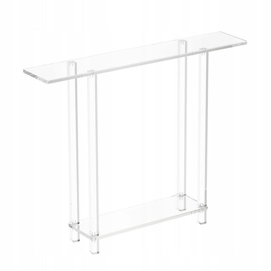 VEVOR STOLIK KONSOLOWY AKRYLOWY PRZEZROCZYSTY 2 POZIOMY MOCNY 100X80 CM
