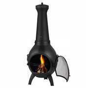 KOMINEK OGRODOWY VEVOR 52X50X130 CM MOCNY PALENISKO Z GRILLEM BBQ ALUMINIUM