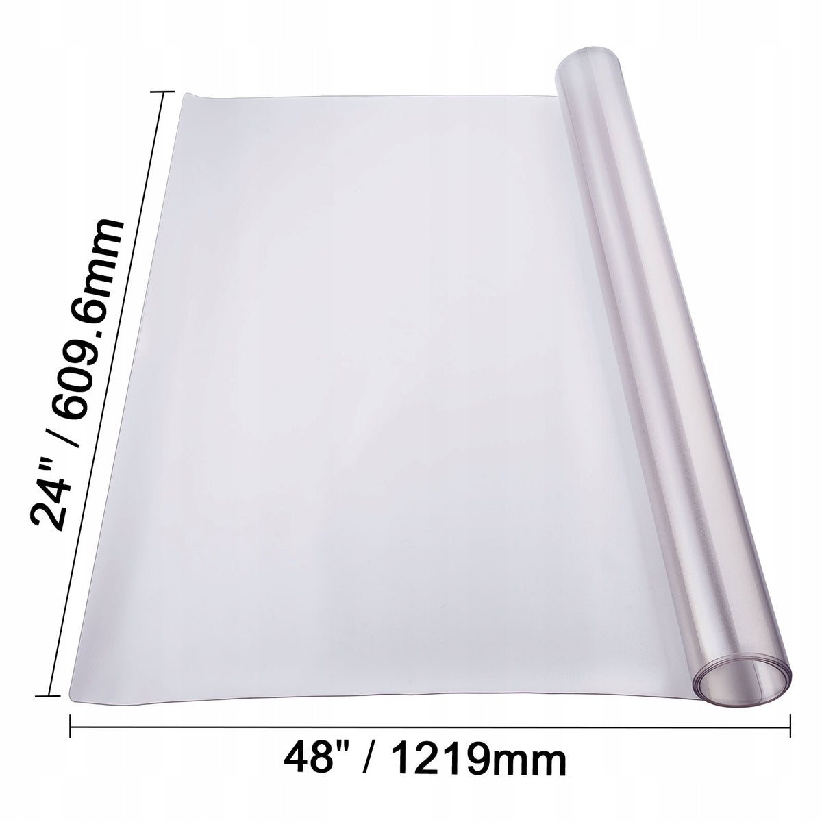 VEVOR PLASTIKOWY OBRUS 24X48 CALI 1.5MM GRUBY PRZEZROCZYSTY OCHRANIACZ