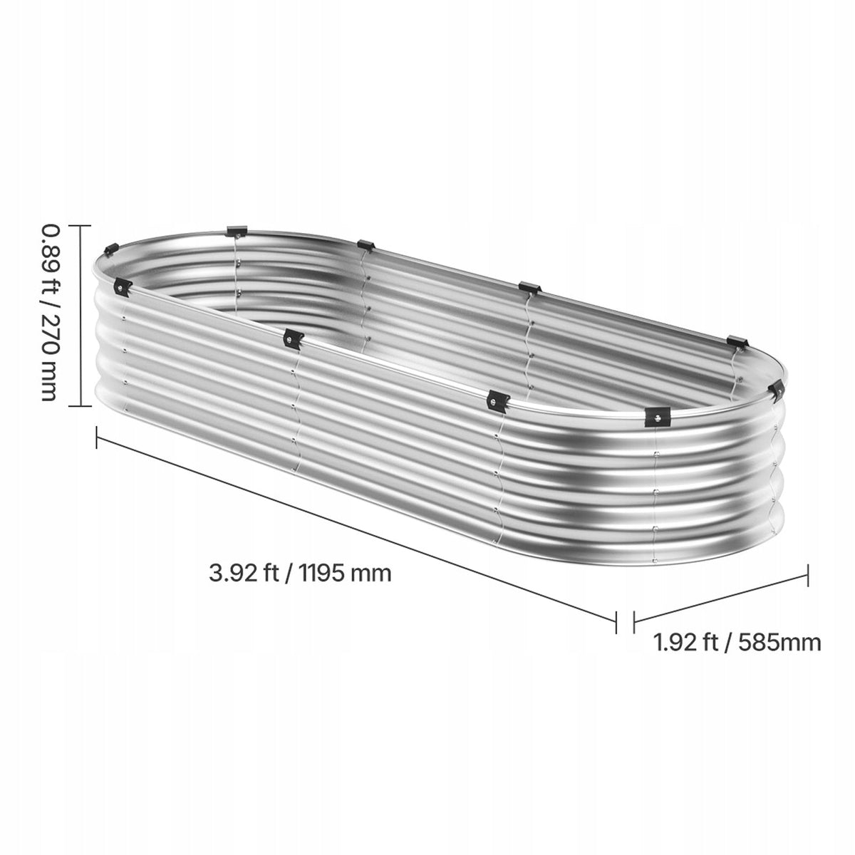VEVOR PODWYŻSZONA GRZĄDKA OGRODOWA METALOWA 1200X600X290 MM SOLIDNA TRWAŁA