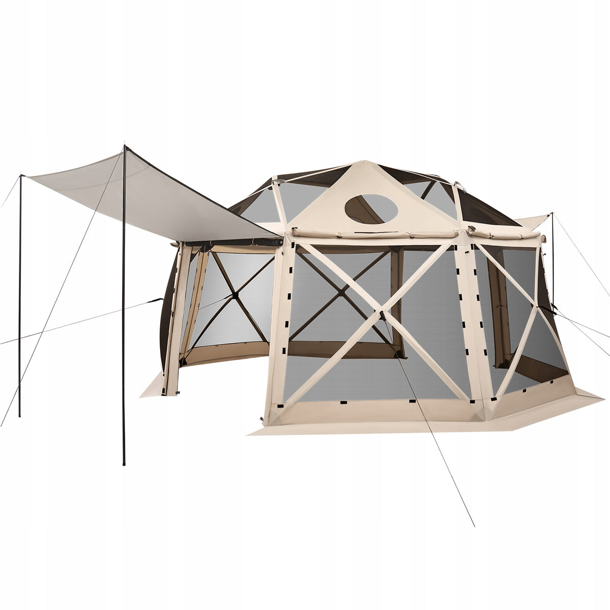 VEVOR PAWILON ROZKŁADANY 4 57X4 57M 13-STRONNY SFERYCZNY NAMIOT PREMIUM