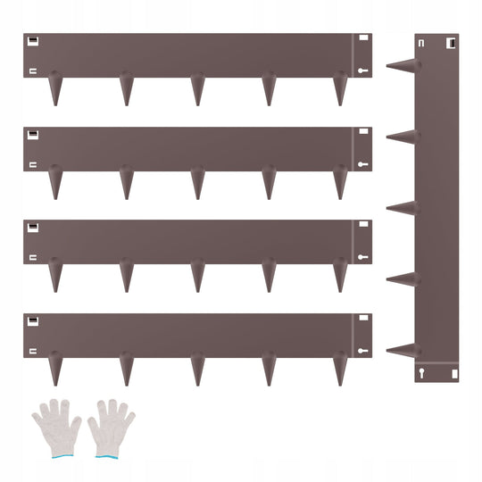 METALOWE OBRZEŻE TRAWNIKOWE VEVOR 5 SZT 990X207X1 5MM OCYNKOWANE BRĄZOWE