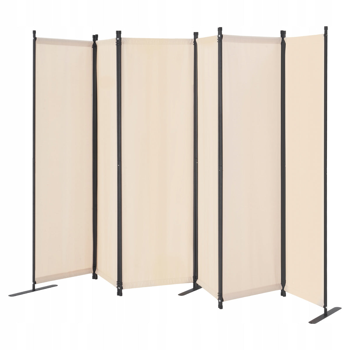 VEVOR ŚCIANA DZIAŁOWA 6-PANELOWA SKŁADANA MOCNA RAMA BEŻOWA 3110X1805X450MM