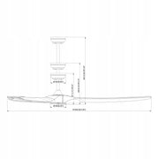 WENTYLATOR SUFITOWY VEVOR 180 CM 3 ŁOPATKI LITE DREWNO 6-BIEGOWY PILOT