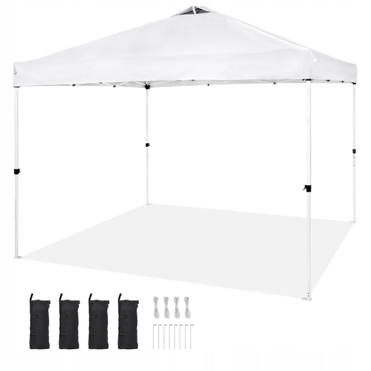VEVOR ALTANA OGRODOWA SKŁADANA 304X304 CM BIAŁA RAMA STALOWA 250D PU