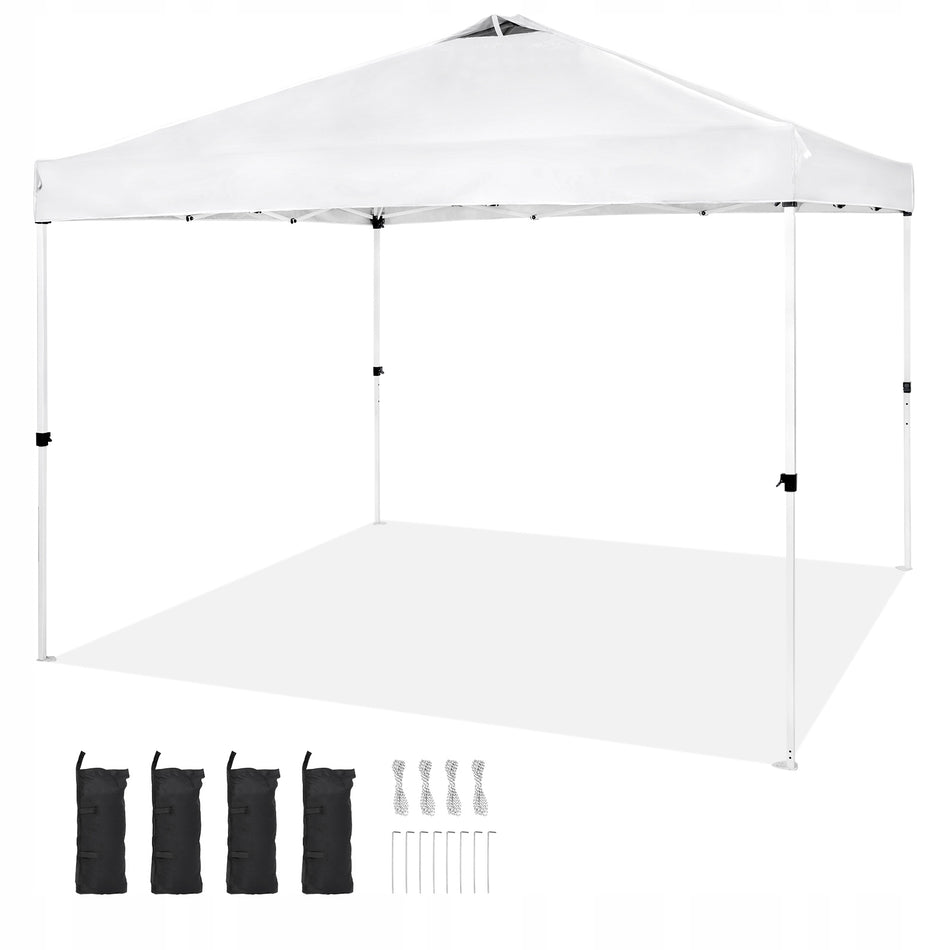VEVOR ALTANA OGRODOWA SKŁADANA 304X304 CM BIAŁA RAMA STALOWA 250D PU