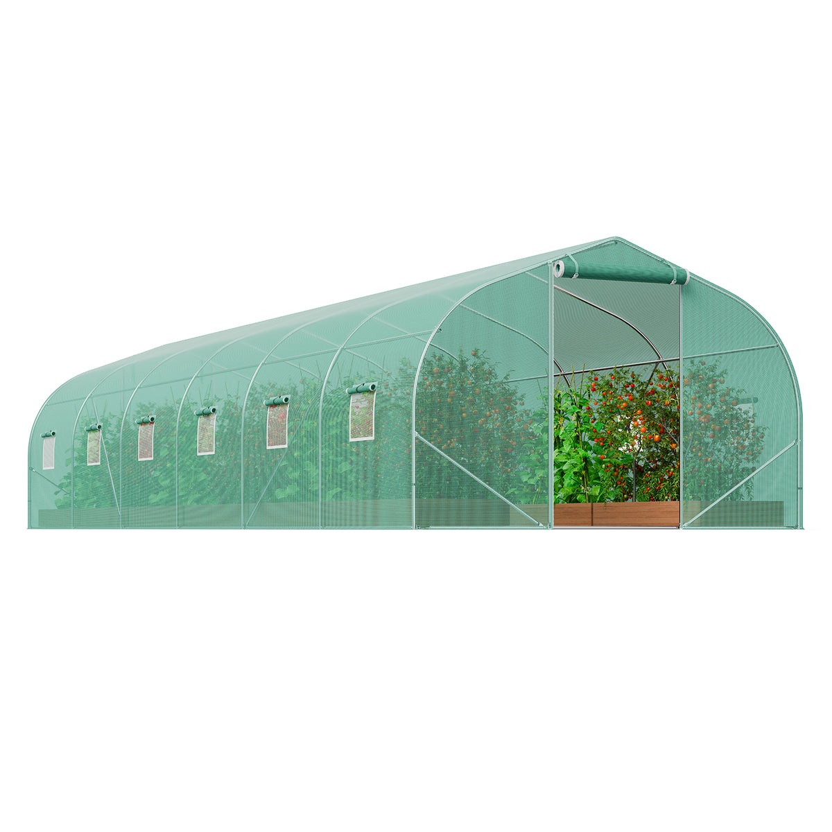 SZKLARNIA TUNELOWA VEVOR 29.5X9.8X6.6 FT OCYNKOWANA RAMA PEŁNA WENTYLACJA