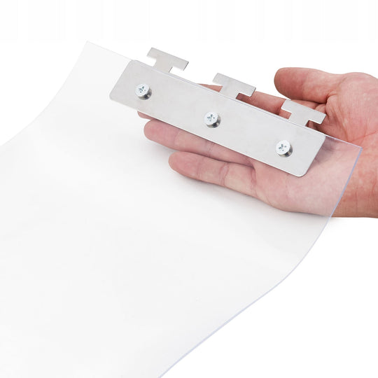 VEVOR PRZEZROCZYSTA KURTYNA PASKOWA PVC 1220X2134MM 2MM 8 SZTUK MOCNA