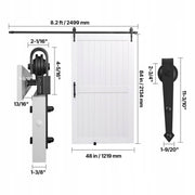 SYSTEM DRZWI PRZESUWNYCH DO STODOŁY VEVOR 1219X2134MM BIAŁY MOCNY MDF