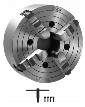 VEVOR UCHWYT TOKARSKI 250 MM 4 SZCZĘKI SAMOCENTRUJĄCY MOCNY HT300