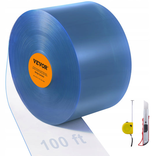 ZASŁONA PASKOWA VEVOR PVC 24M X 30CM GRUBOŚĆ 3MM PRZEZROCZYSTA MOCNA