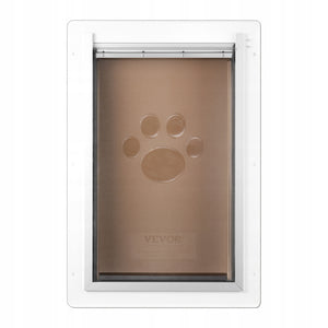 DRZWICZKI DLA PSA VEVOR PET FLAP METALOWA RAMA ZAMKIEM 3-KLAPKOWE 236MM