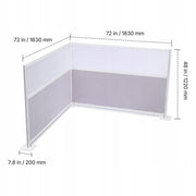 EKRANY DZIAŁOWE VEVOR 2 SZT 72X48 PRYWATNOŚĆ MATOWE OKNA ALUMINIUM PET