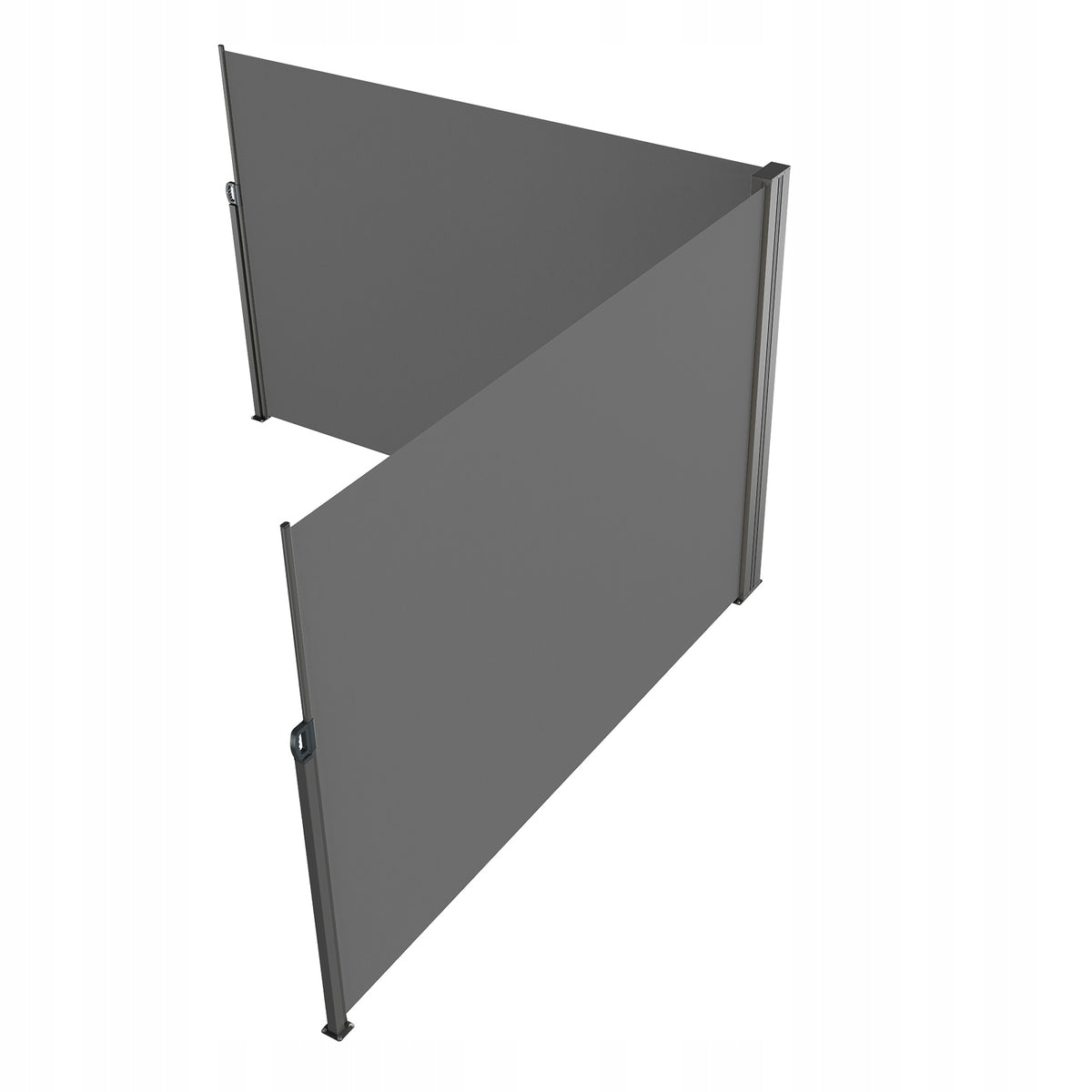 MARKIZA BOCZNA VEVOR 200X600 CM SZARA POLIESTER 180G MOCNA RAMA ŻELAZNA