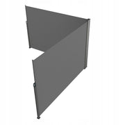 MARKIZA BOCZNA VEVOR 200X600 CM SZARA POLIESTER 180G MOCNA RAMA ŻELAZNA