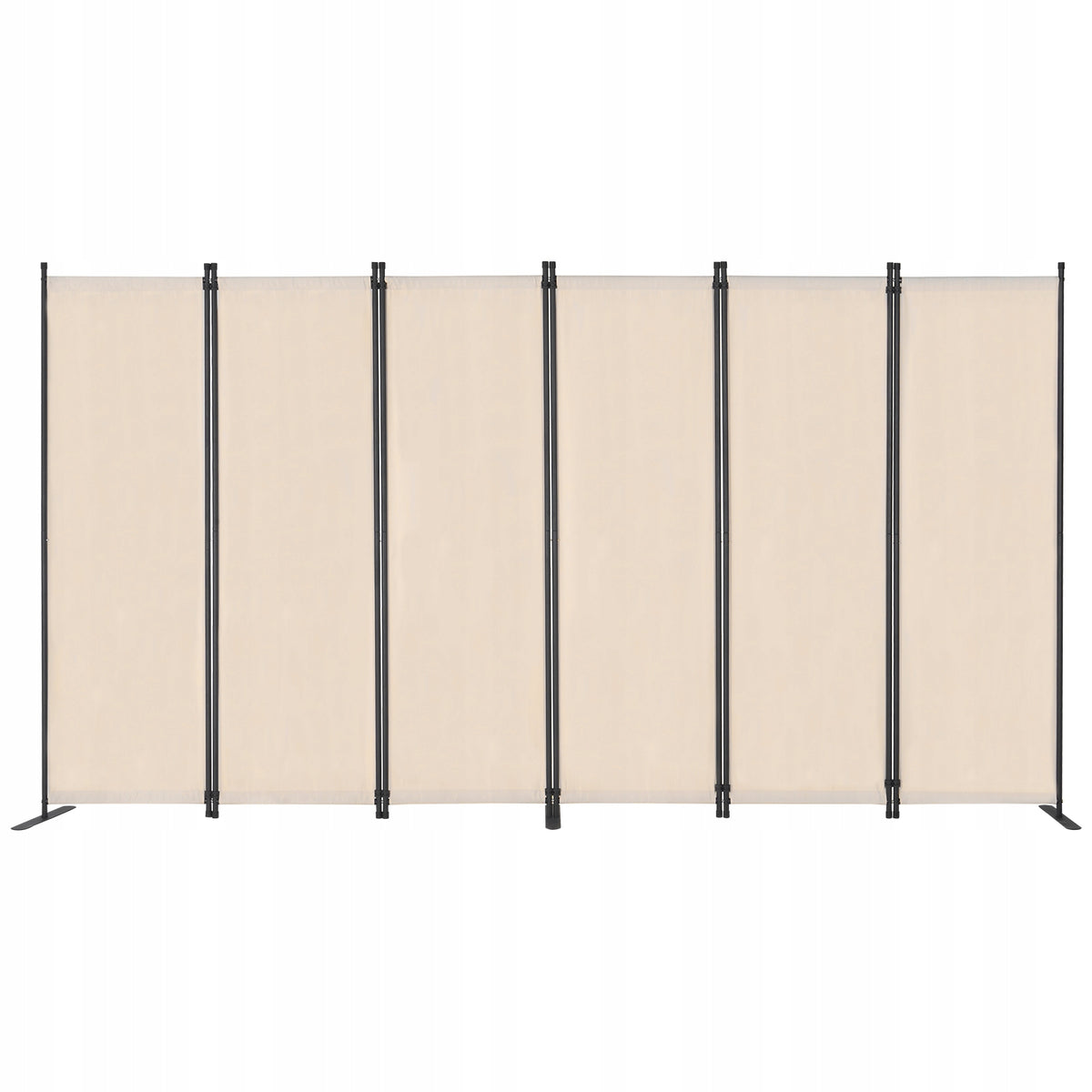 VEVOR ŚCIANA DZIAŁOWA 6-PANELOWA SKŁADANA MOCNA RAMA BEŻOWA 3110X1805X450MM