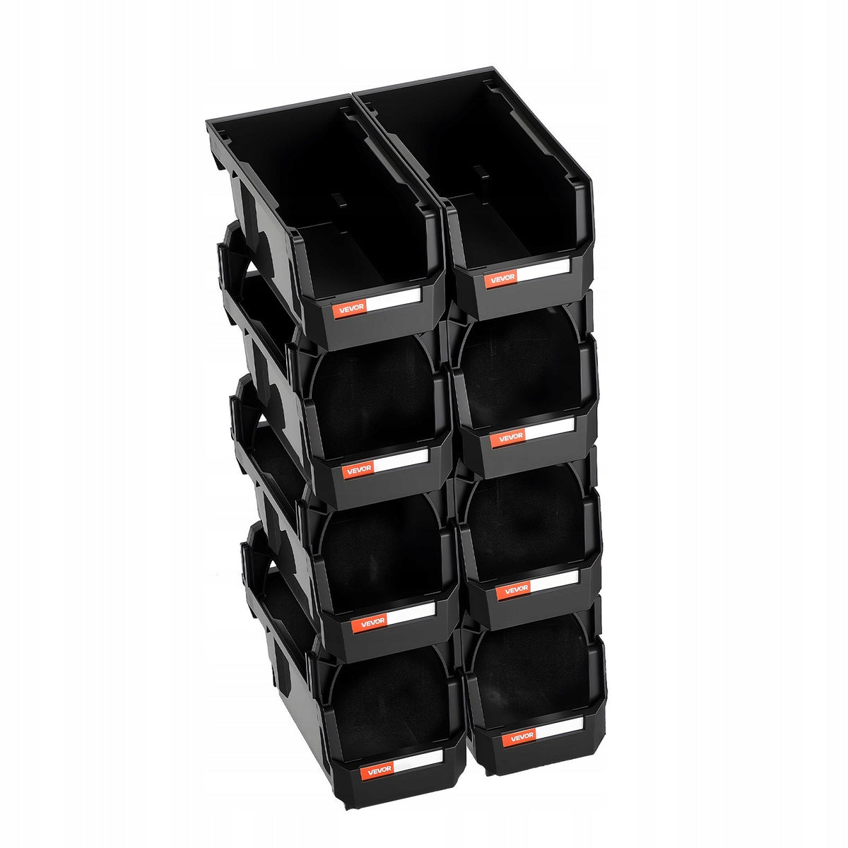 PUDEŁKA DO UKŁADANIA W STOSY VEVOR 8 SZT 276X140X130 MM MOCNE I PRAKTYCZNE