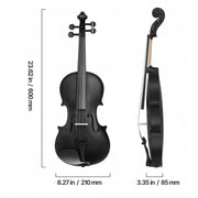 VEVOR SKRZYPCE 4 4 PREMIUM ZESTAW SKRZYPCOWY Z TWARDYM FUTERAŁEM