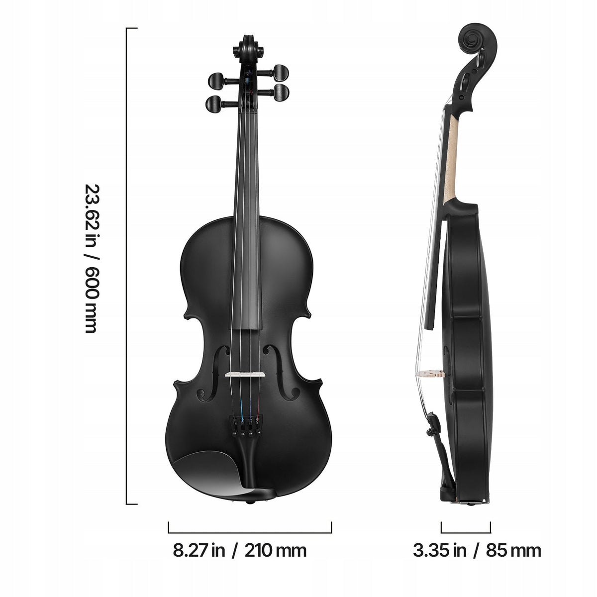 VEVOR SKRZYPCE 4 4 PREMIUM ZESTAW SKRZYPCOWY Z TWARDYM FUTERAŁEM