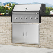 DRZWI DOSTĘPOWE DO GRILLA VEVOR 990X660 MM PODWÓJNE STAL NIERDZEWNA PREMIUM