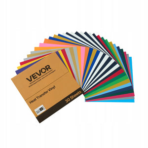 FOLIA TERMOTRANSFEROWA VEVOR 30 ARKUSZY 304.8X304.8MM BŁYSZCZĄCA KOLORY