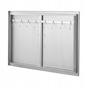 DRZWI DOSTĘPOWE DO GRILLA VEVOR 990X660 MM PODWÓJNE STAL NIERDZEWNA PREMIUM