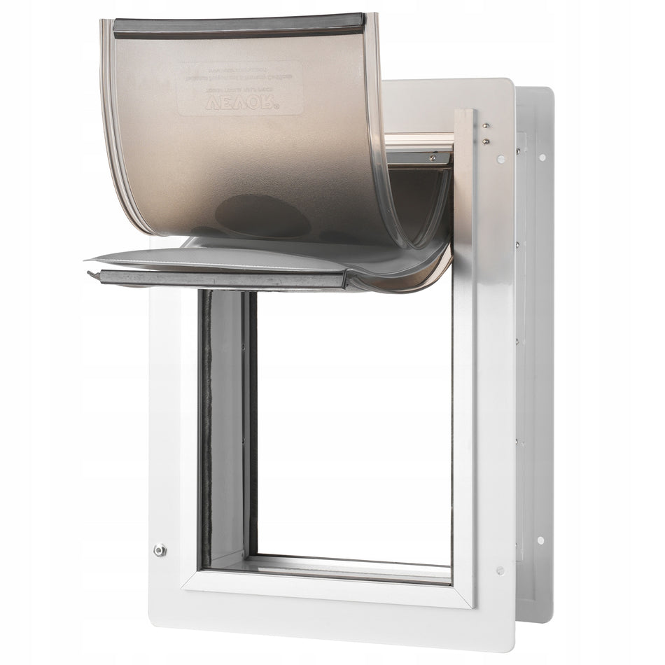 DRZWICZKI DLA PSA VEVOR PET FLAP METALOWA RAMA Z ZAMKIEM 362X536 MM PREMIUM