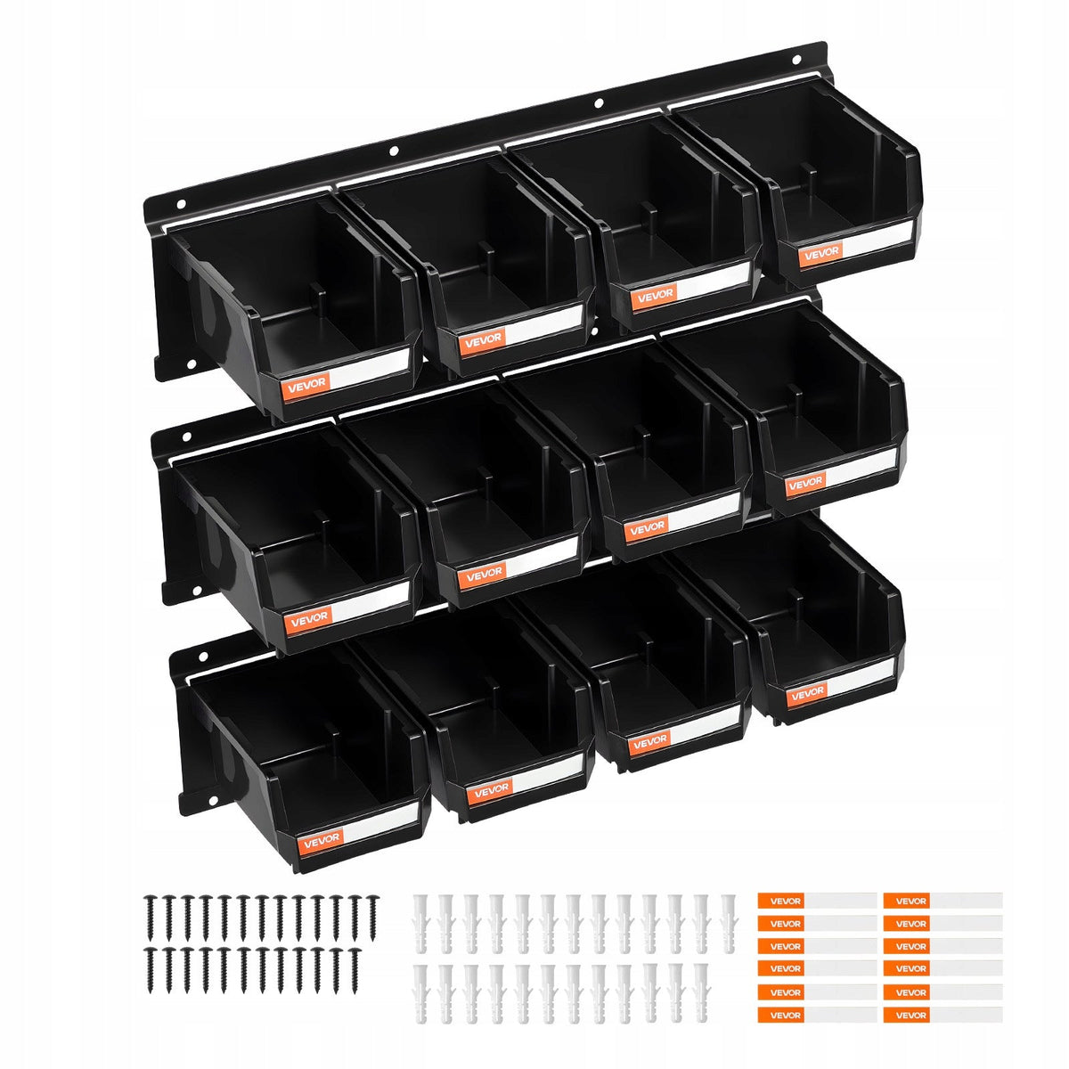 VEVOR MOCNE PUDEŁKA ŚCIENNE DO UKŁADANIA W STOSY 12 SZT 137X105X75 MM