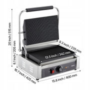 PROFESJONALNY GRILL KONTAKTOWY VEVOR PANINI 2200W STAL NIERDZEWNA