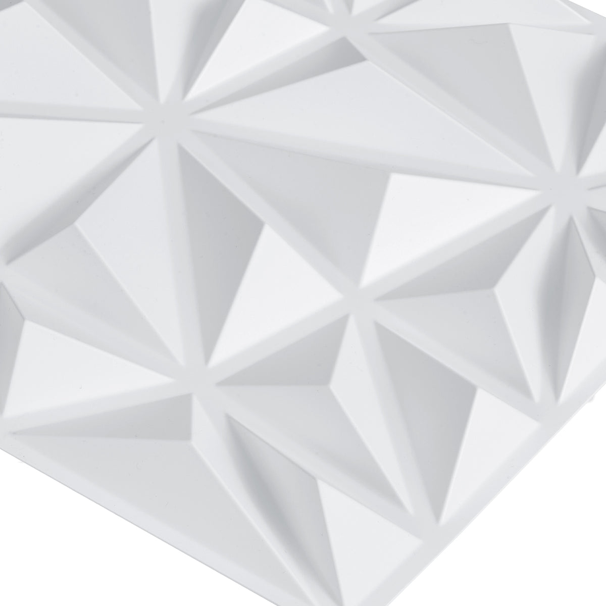 ZESTAW 33 PANELI ŚCIENNYCH VEVOR 3D 30X30 CM PVC DIAMENT MATOWY BIAŁY