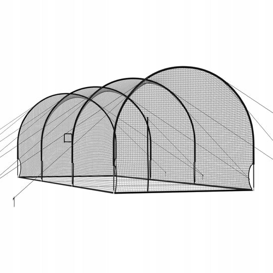 SIATKA DO KLATKI BASEBALL VEVOR PÓŁOKRĄGŁA 10058X3660X3000MM MOCNA SOLIDNA