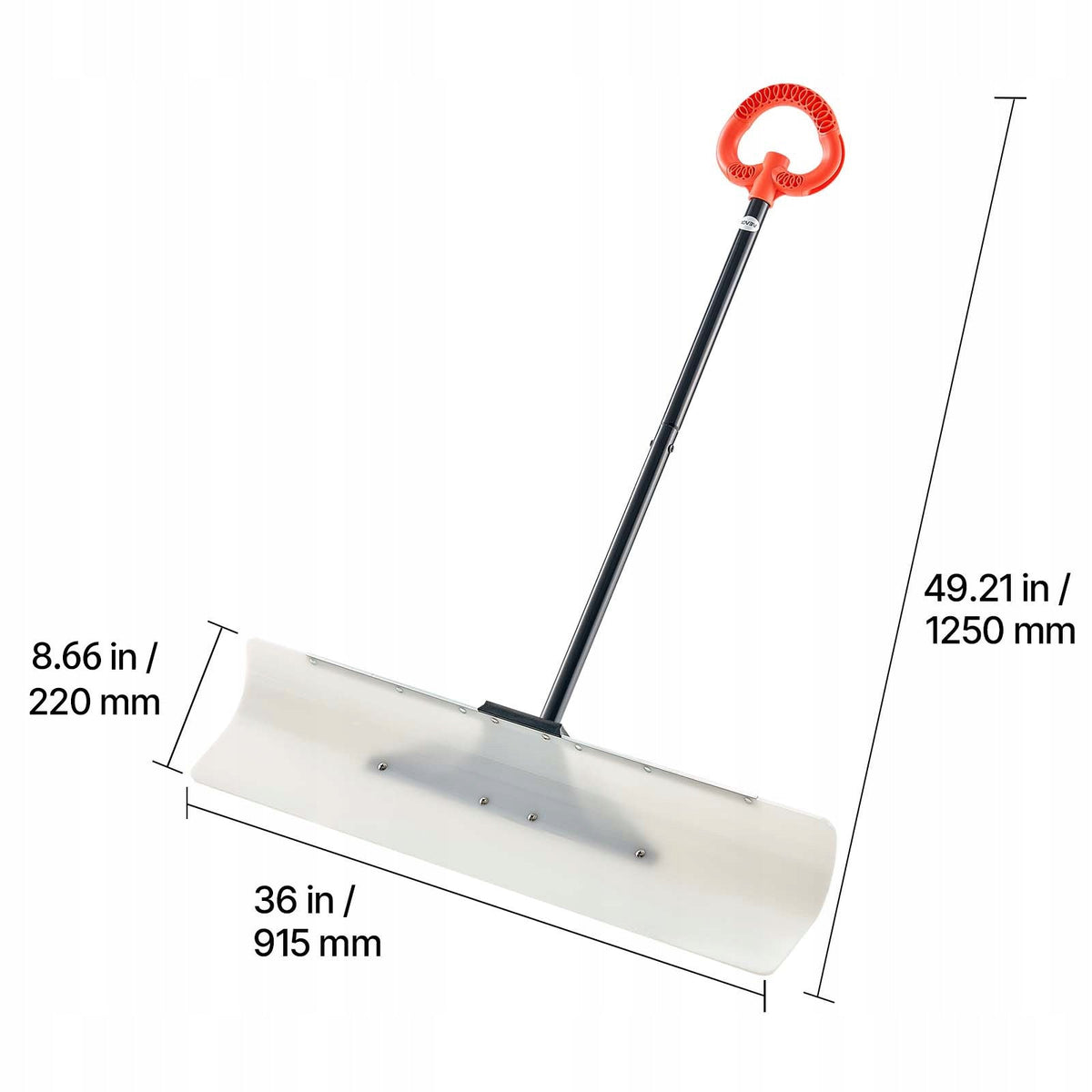 ŁOPATA DO ŚNIEGU VEVOR 91 5 CM MOCNA ERGONOMICZNA Z METALOWĄ KRAWĘDZIĄ HDPE