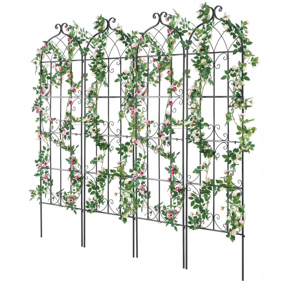 VEVOR PODPORA DO ROŚLIN PNĄCYCH 51X180 CM ZESTAW 4 METALOWYCH KRATEK