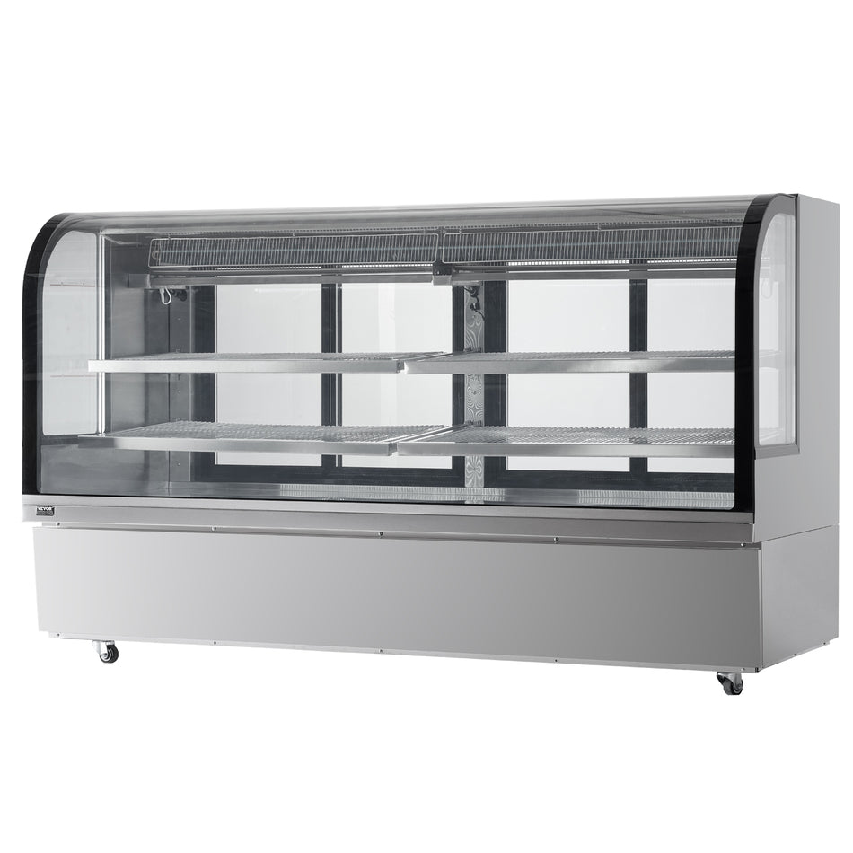 WITRYNA CHŁODNICZA VEVOR 901L 4-POZIOMOWA KOMERCYJNA LED MOCNA STAL