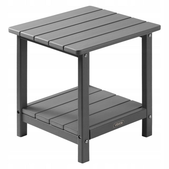VEVOR STOLIK BOCZNY OGRODOWY Z TWORZYWA HDPE 45X38X44 CM SOLIDNY SZARY