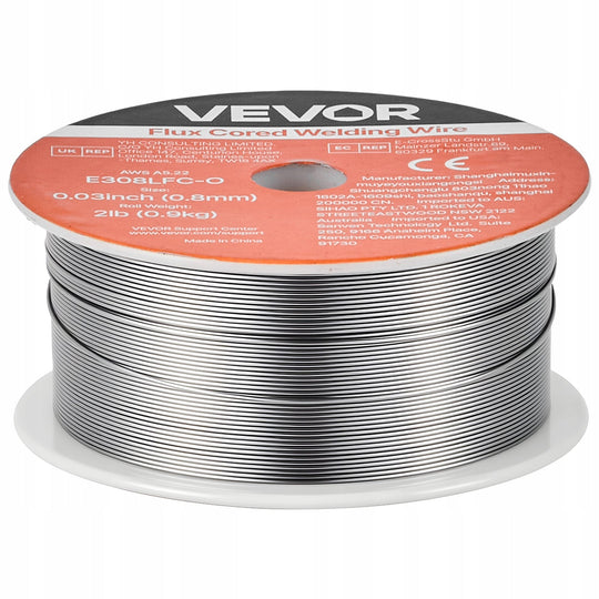 DRUT RDZENIOWY VEVOR 0 8 MM 0 9 KG DO SPAWANIA MIG E308LFC-O BEZGAZOWY