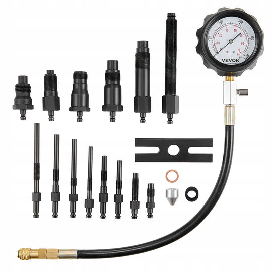 VEVOR MANOMETR KOMPRESJI TESTER KOMPRESJI DIESEL 18 ADAPTERÓW 0-1000 PSI