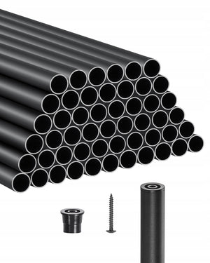 VEVOR PRĘT DO BALUSTRAD SCHODOWYCH 51 ELEMENTÓW ALUMINIUM MATOWY CZARNY