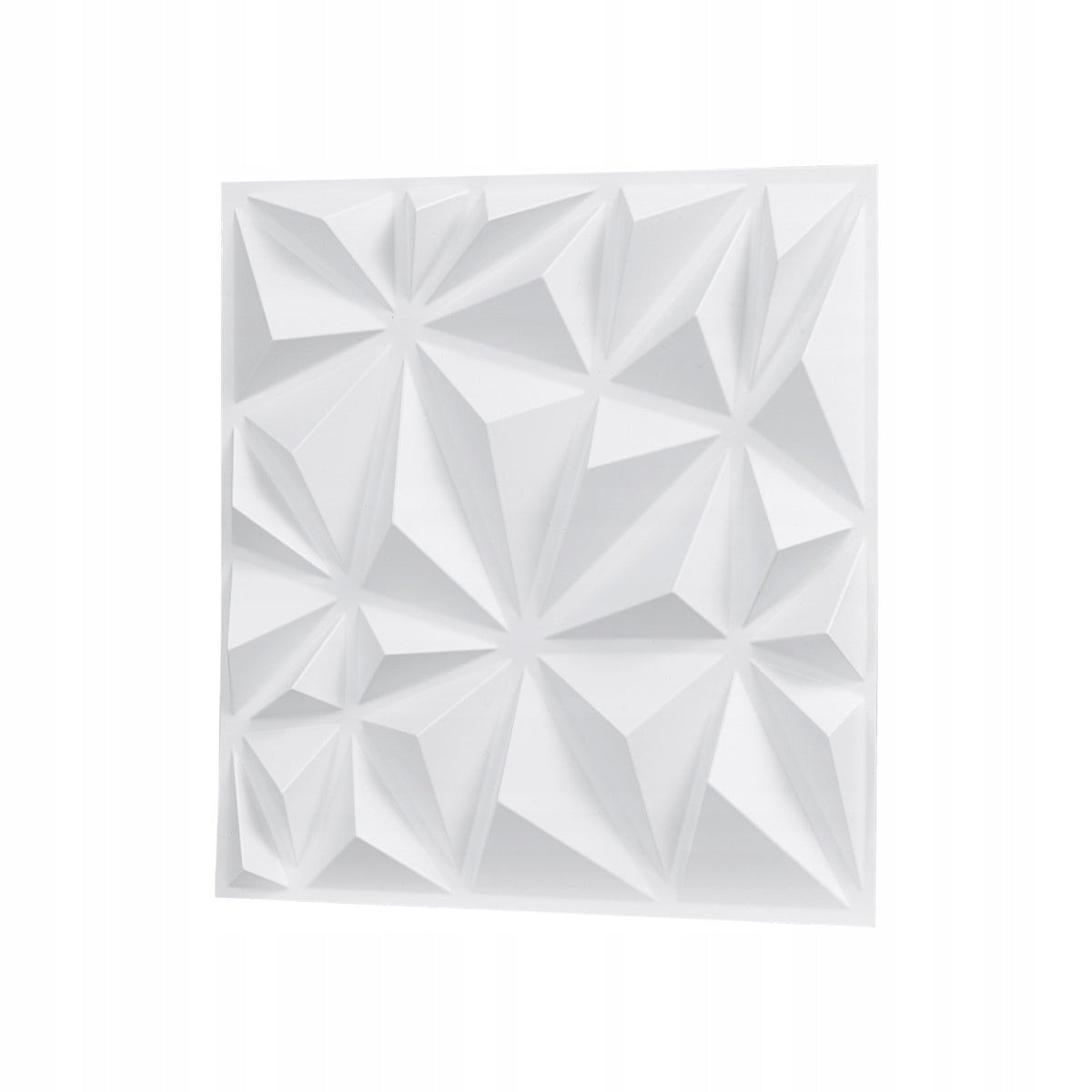 ZESTAW 33 PANELI ŚCIENNYCH VEVOR 3D 30X30 CM PVC DIAMENT MATOWY BIAŁY