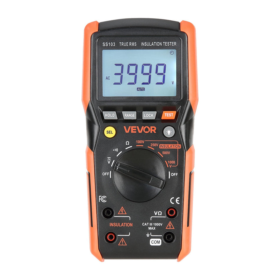 CYFROWY MULTIMETR VEVOR 4000 ZLICZEŃ TRMS WOLTOMIERZ OMOMIERZ TESTER
