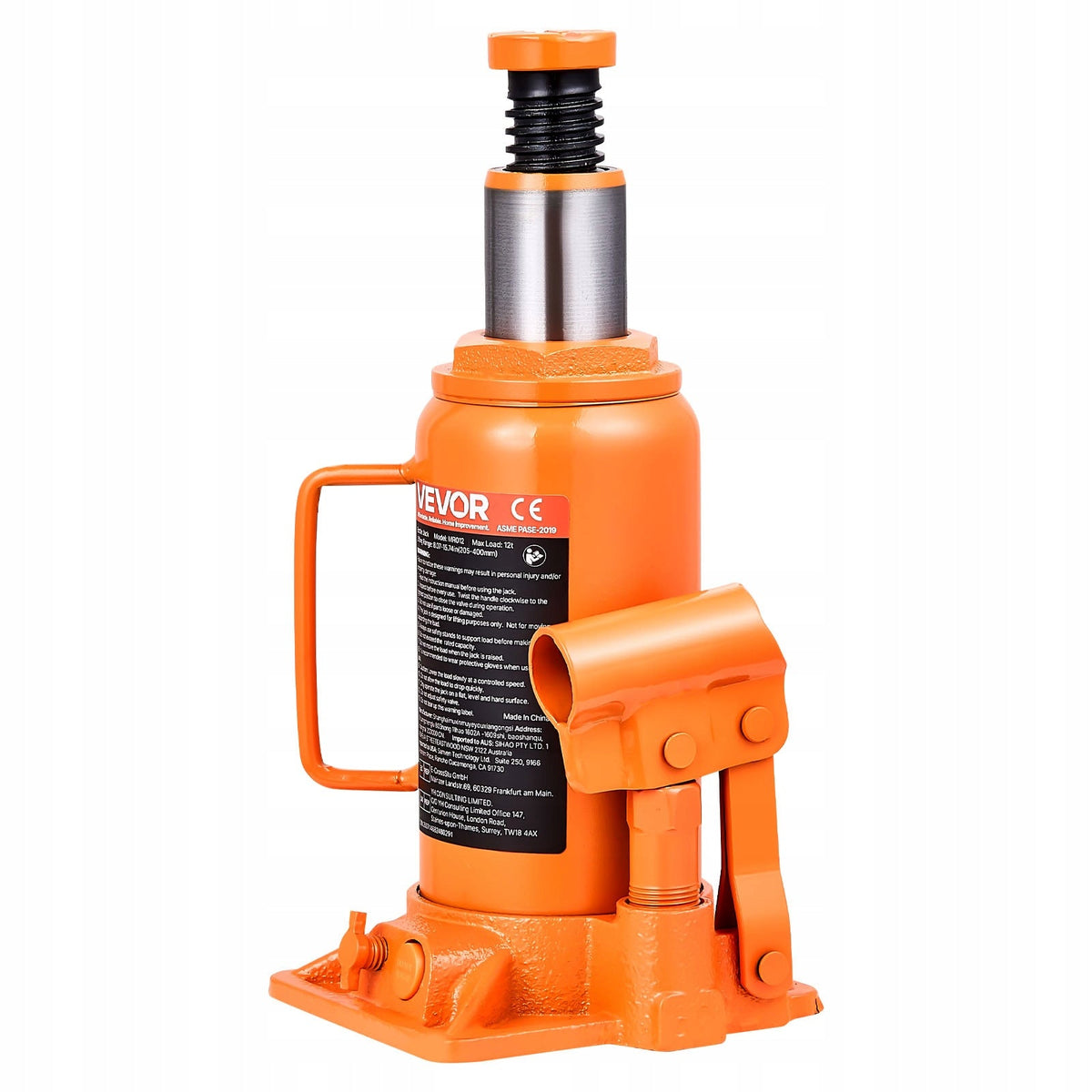 PODNOŚNIK HYDRAULICZNY VEVOR 12 T MOCNY ZAKRES PODNOSZENIA 205-400 MM