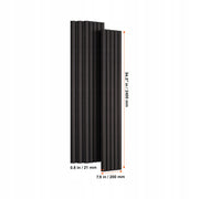 PROFESJONALNE PANELE AKUSTYCZNE VEVOR 2400X200MM PANELE ŚCIENNE CZARNE DĄB