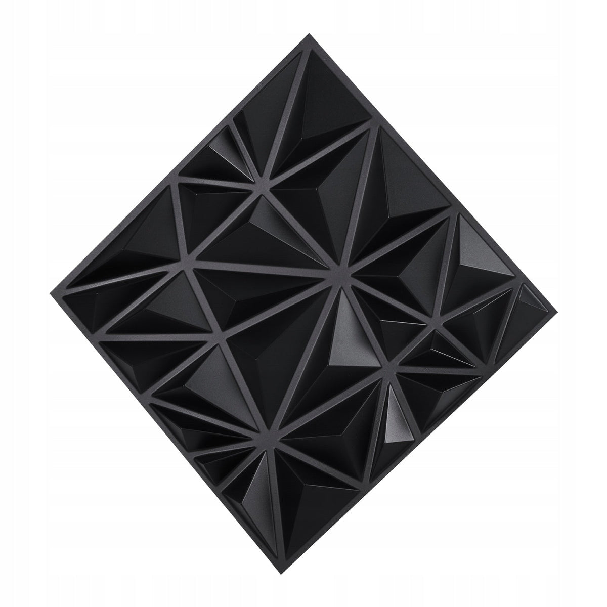 PANELE ŚCIENNE VEVOR 3D 33 SZT 30X30 CM PVC DIAMENT MATOWY CZARNY PREMIUM