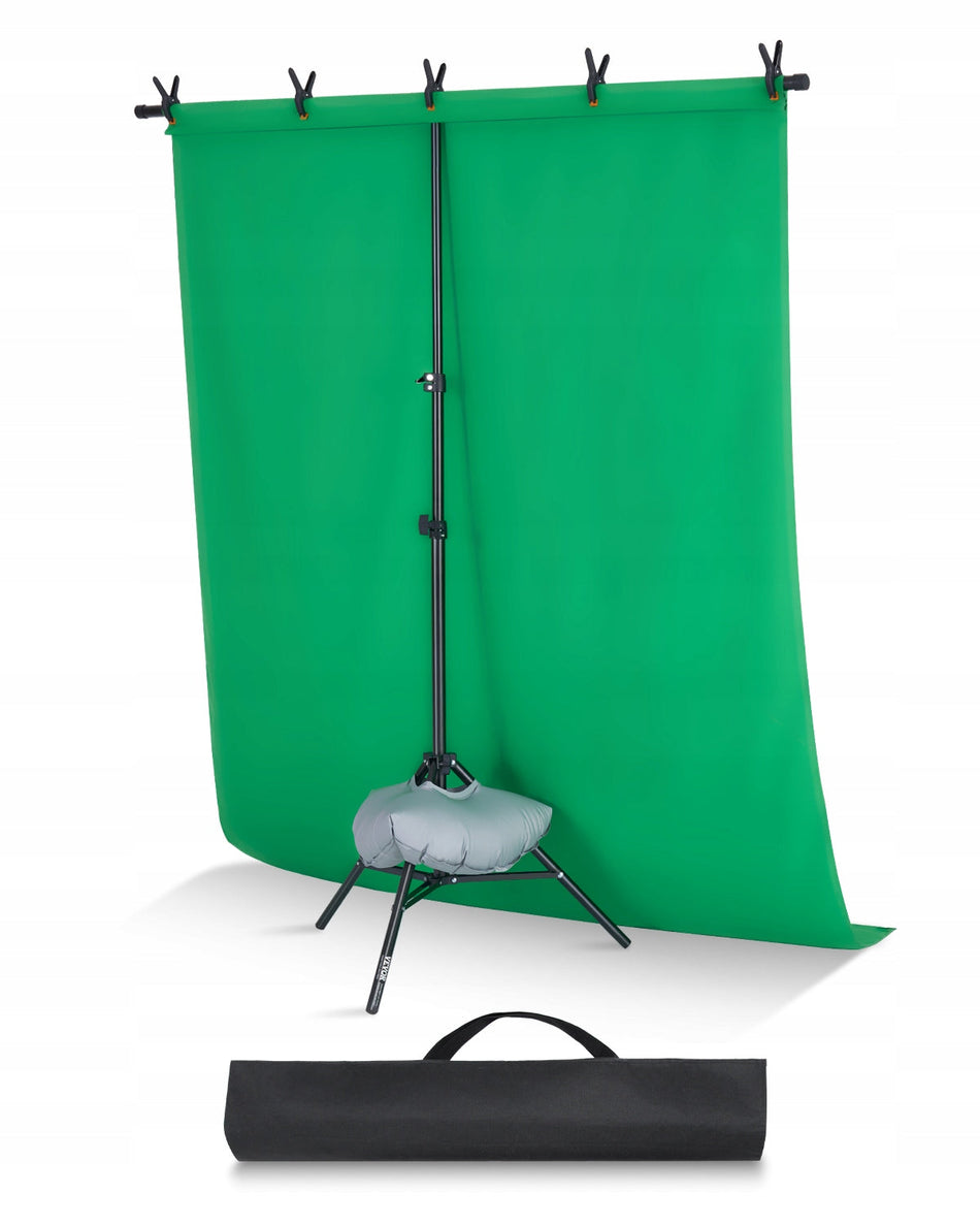 VEVOR REGULOWANY STATYW DO TŁA 154X198 CM GREEN SCREEN PROFESJONALNY ZESTAW