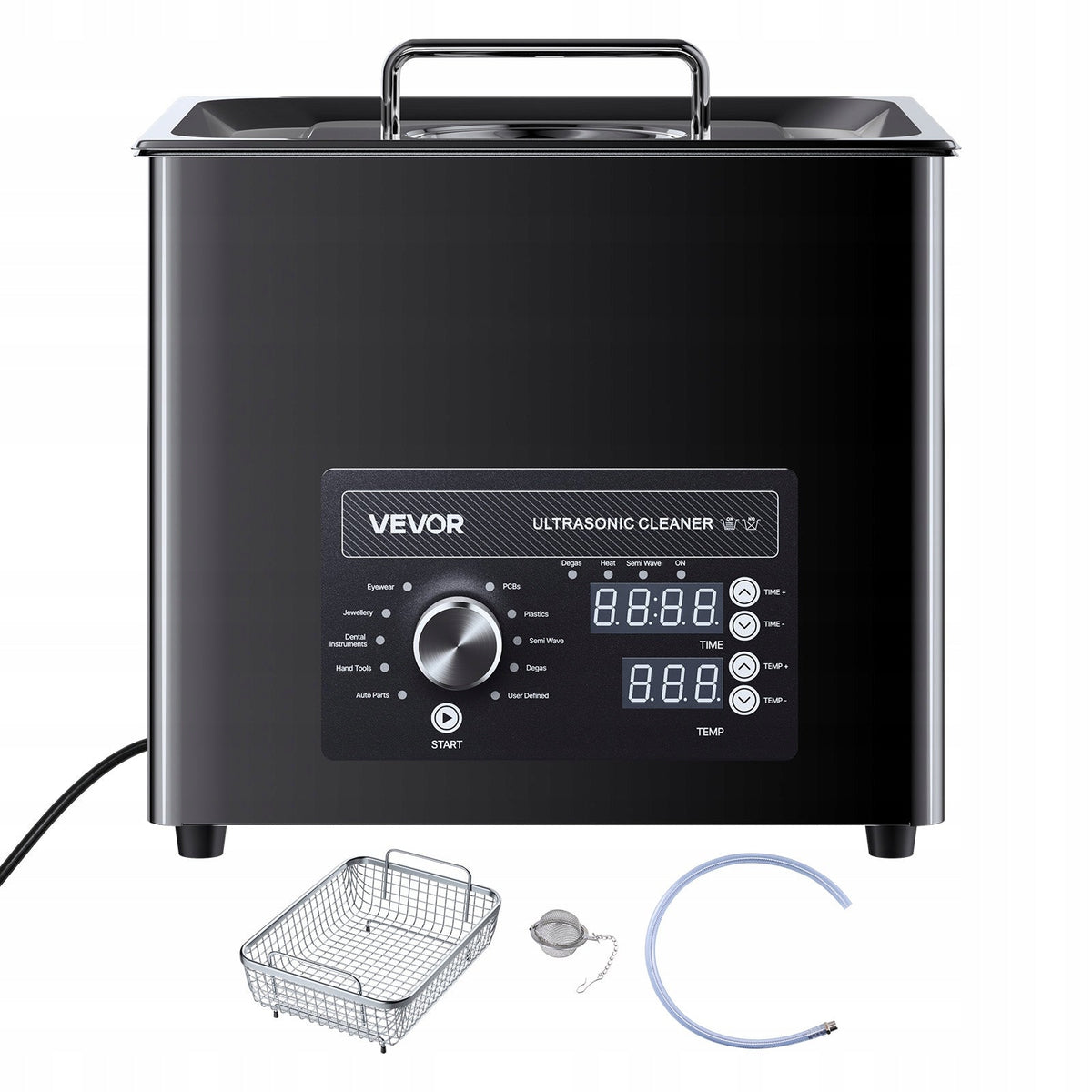 VEVOR ULTRASONIC CLEANER 10L PROFESJONALNA MYJKA ULTRADŹWIĘKOWA STAL